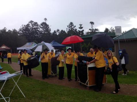 HCB In the rain at Bonogin Fair, 2014